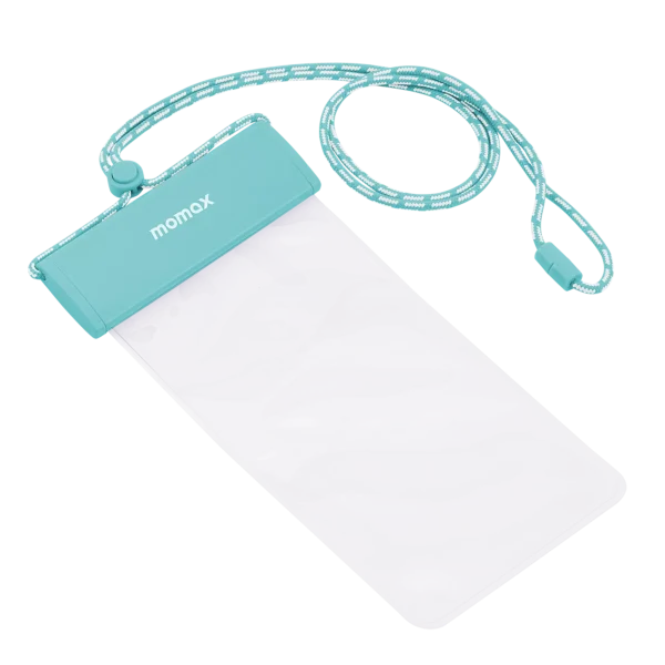 MOMAX - Universal IPX8 Waterproof Pouch & Neck Strap (Lake Blue)